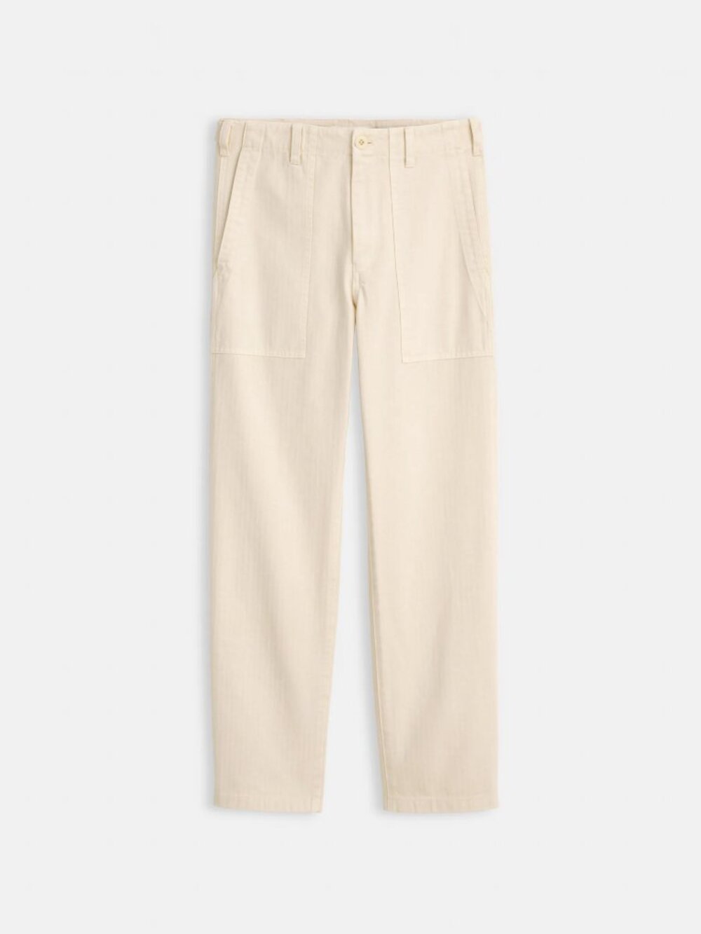 Alex Mill Neil Pant in Herringbone - Ecru - Size 10
